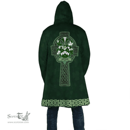 Irish Arthur Coat of Arms Irish Cloak Hooded Cape Coat Irish Cross with Celtic Knot and Claddagh Ring