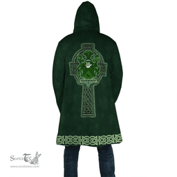 Irish Edgeworth Coat of Arms Irish Cloak Hooded Cape Coat Irish Cross with Celtic Knot and Claddagh Ring