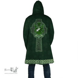 Irish Cramer Coat of Arms Irish Cloak Hooded Cape Coat Irish Cross with Celtic Knot and Claddagh Ring