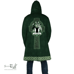 Irish Connaughton Coat of Arms Irish Cloak Hooded Cape Coat Irish Cross with Celtic Knot and Claddagh Ring