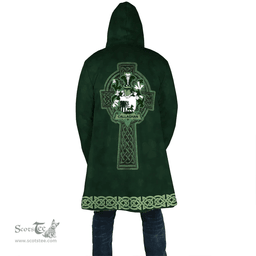 Irish Callaghan or O Callaghan Coat of Arms Irish Cloak Hooded Cape Coat Irish Cross with Celtic Knot and Claddagh Ring