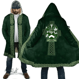 Irish House of BARRY Coat of Arms Irish Cloak Hooded Cape Coat Irish Cross with Celtic Knot and Claddagh Ring