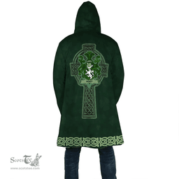 Irish Hoey or O Hoey Coat of Arms Irish Cloak Hooded Cape Coat Irish Cross with Celtic Knot and Claddagh Ring