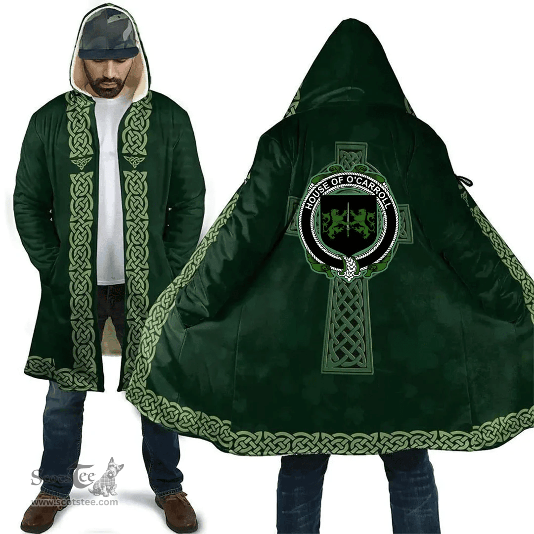 Irish Gilbert Coat of Arms Irish Cloak Hooded Cape Coat Irish Cross with Celtic Knot and Claddagh Ring
