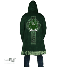 Irish Ferguson Coat of Arms Irish Cloak Hooded Cape Coat Irish Cross with Celtic Knot and Claddagh Ring