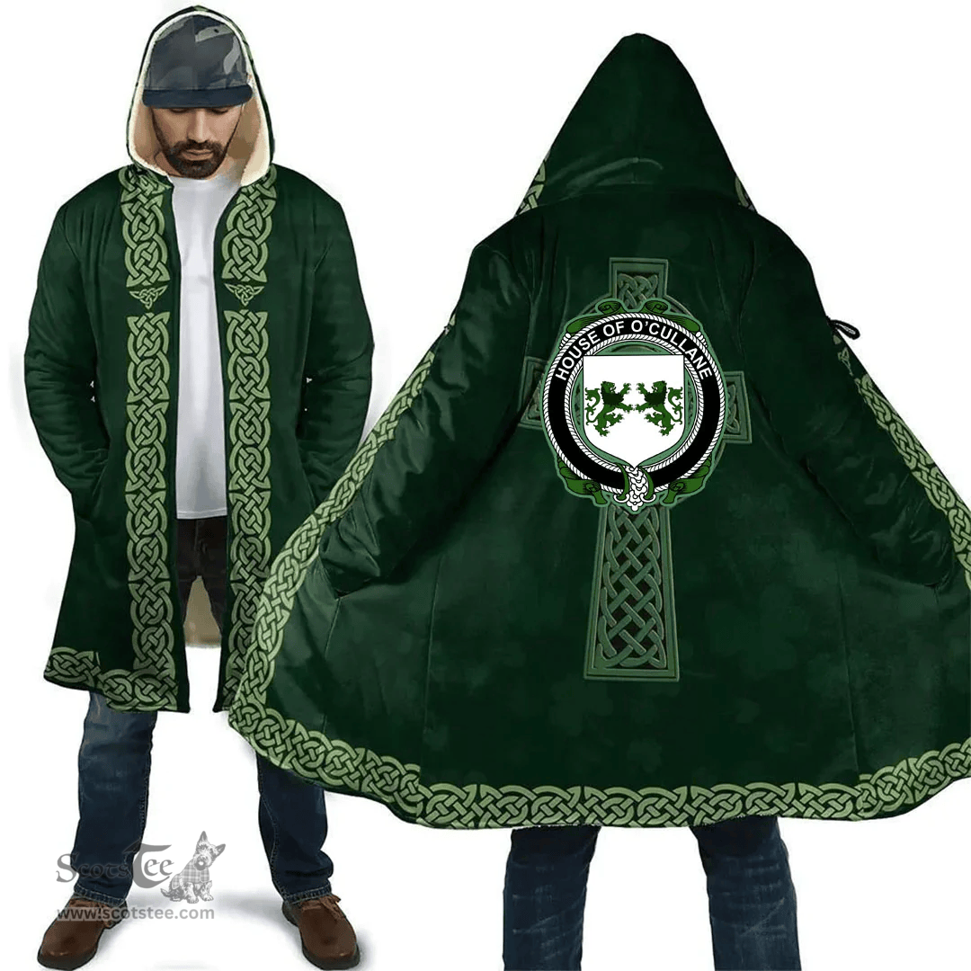 Irish Golding Coat of Arms Irish Cloak Hooded Cape Coat Irish Cross with Celtic Knot and Claddagh Ring
