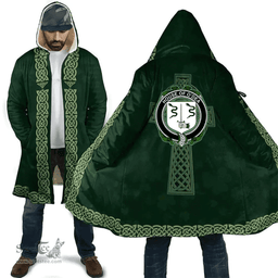Irish Gorman or McGorman Coat of Arms Irish Cloak Hooded Cape Coat Irish Cross with Celtic Knot and Claddagh Ring