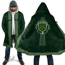 Irish Hart or O Hart Coat of Arms Irish Cloak Hooded Cape Coat Irish Cross with Celtic Knot and Claddagh Ring