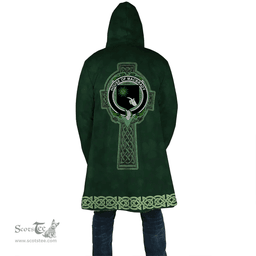 Irish House of MACBRADY Coat of Arms Irish Cloak Hooded Cape Coat Irish Cross with Celtic Knot and Claddagh Ring