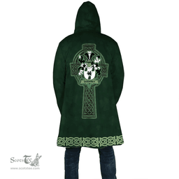 Irish Godfrey of Bushfield Coat of Arms Irish Cloak Hooded Cape Coat Irish Cross with Celtic Knot and Claddagh Ring