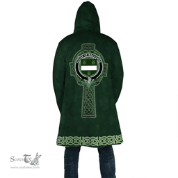 Irish House of MACKENNA Coat of Arms Irish Cloak Hooded Cape Coat Irish Cross with Celtic Knot and Claddagh Ring