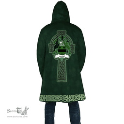 Irish McFall Coat of Arms Irish Cloak Hooded Cape Coat Irish Cross with Celtic Knot and Claddagh Ring
