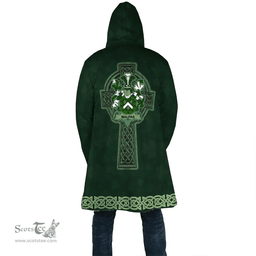 Irish Malpas Coat of Arms Irish Cloak Hooded Cape Coat Irish Cross with Celtic Knot and Claddagh Ring