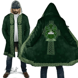 Irish McMillan Coat of Arms Irish Cloak Hooded Cape Coat Irish Cross with Celtic Knot and Claddagh Ring
