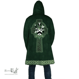 Irish Maunsell Coat of Arms Irish Cloak Hooded Cape Coat Irish Cross with Celtic Knot and Claddagh Ring