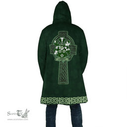 Irish Lambert Coat of Arms Irish Cloak Hooded Cape Coat Irish Cross with Celtic Knot and Claddagh Ring