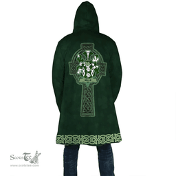 Irish Mills Coat of Arms Irish Cloak Hooded Cape Coat Irish Cross with Celtic Knot and Claddagh Ring
