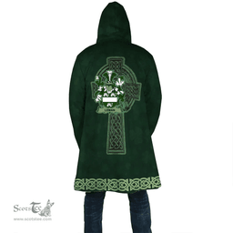 Irish Leman or Lemon Coat of Arms Irish Cloak Hooded Cape Coat Irish Cross with Celtic Knot and Claddagh Ring