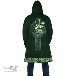 Irish Lucas or Luke Coat of Arms Irish Cloak Hooded Cape Coat Irish Cross with Celtic Knot and Claddagh Ring