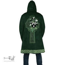 Irish Magee or McGee Coat of Arms Irish Cloak Hooded Cape Coat Irish Cross with Celtic Knot and Claddagh Ring