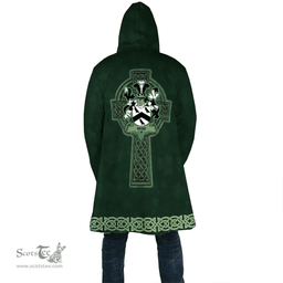 Irish Wise Coat of Arms Irish Cloak Hooded Cape Coat Irish Cross with Celtic Knot and Claddagh Ring