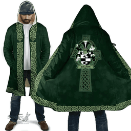 Irish Sullivan or O Sullivan Coat of Arms Irish Cloak Hooded Cape Coat Irish Cross with Celtic Knot and Claddagh Ring