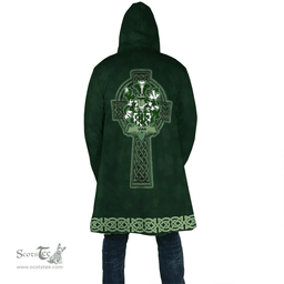 Irish Vian Coat of Arms Irish Cloak Hooded Cape Coat Irish Cross with Celtic Knot and Claddagh Ring