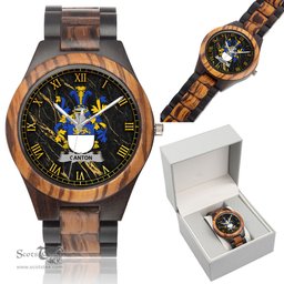 Irish Canton Irish Family Crest Indian Ebony Wooden Watch Irish Wooden Watch