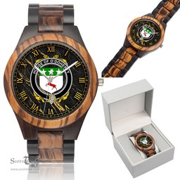 Irish House of O DOHERTY Irish Family Crest Indian Ebony Wooden Watch Irish Wooden Watch