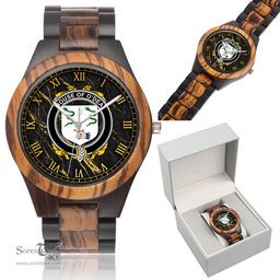 Irish House of O DEA Irish Family Crest Indian Ebony Wooden Watch Irish Wooden Watch