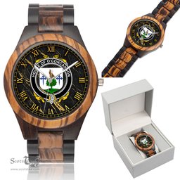 Irish House of O CONCANNON Irish Family Crest Indian Ebony Wooden Watch Irish Wooden Watch