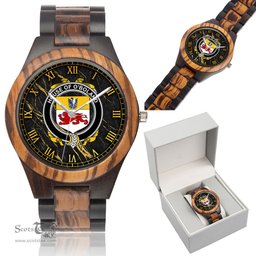 Irish House of O BOLAND Irish Family Crest Indian Ebony Wooden Watch Irish Wooden Watch