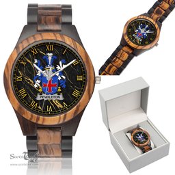 Irish Pendleton Irish Family Crest Indian Ebony Wooden Watch Irish Wooden Watch