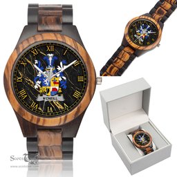 Irish Neill or McNeill Irish Family Crest Indian Ebony Wooden Watch Irish Wooden Watch
