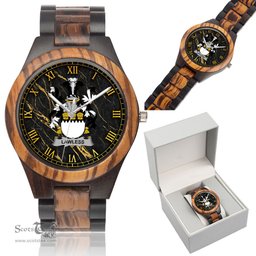 Irish Lawless Irish Family Crest Indian Ebony Wooden Watch Irish Wooden Watch