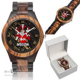 Irish Toole or O Toole Irish Family Crest Indian Ebony Wooden Watch Irish Wooden Watch
