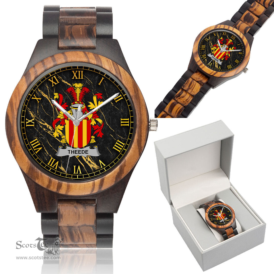 Irish Theede Irish Family Crest Indian Ebony Wooden Watch Irish Wooden Watch