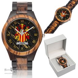 Irish Theede Irish Family Crest Indian Ebony Wooden Watch Irish Wooden Watch