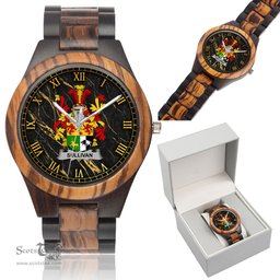 Irish Sullivan or O Sullivan Irish Family Crest Indian Ebony Wooden Watch Irish Wooden Watch
