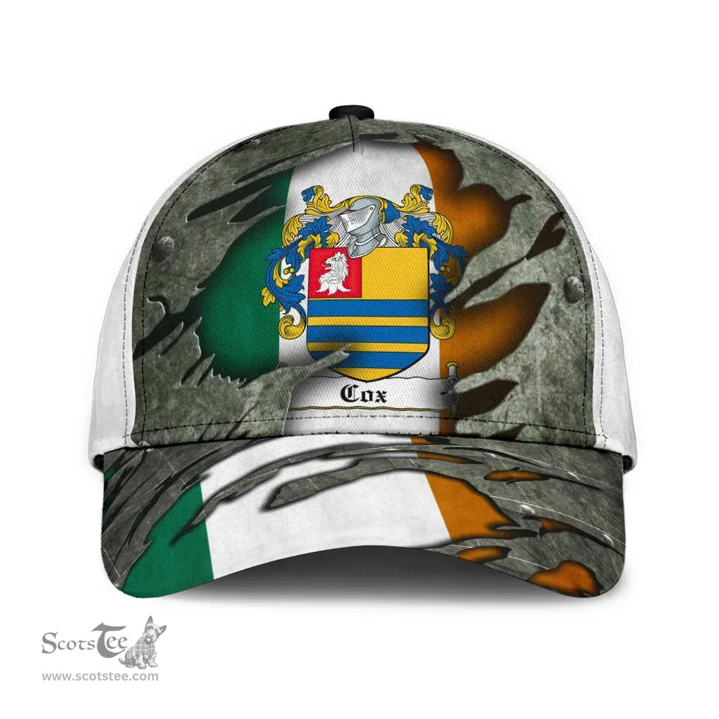 Irish Cox Coat Of Arms Family Crest Ireland Cap Irish In Me Cap