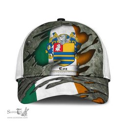 Irish Cox Coat Of Arms Family Crest Ireland Cap Irish In Me Cap