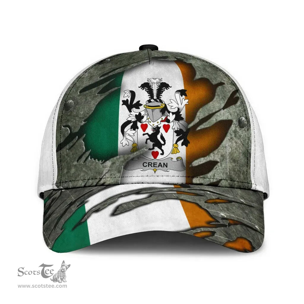 Irish Crean Coat Of Arms Family Crest Ireland Cap Irish In Me Cap