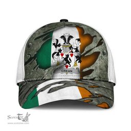 Irish Crean Coat Of Arms Family Crest Ireland Cap Irish In Me Cap