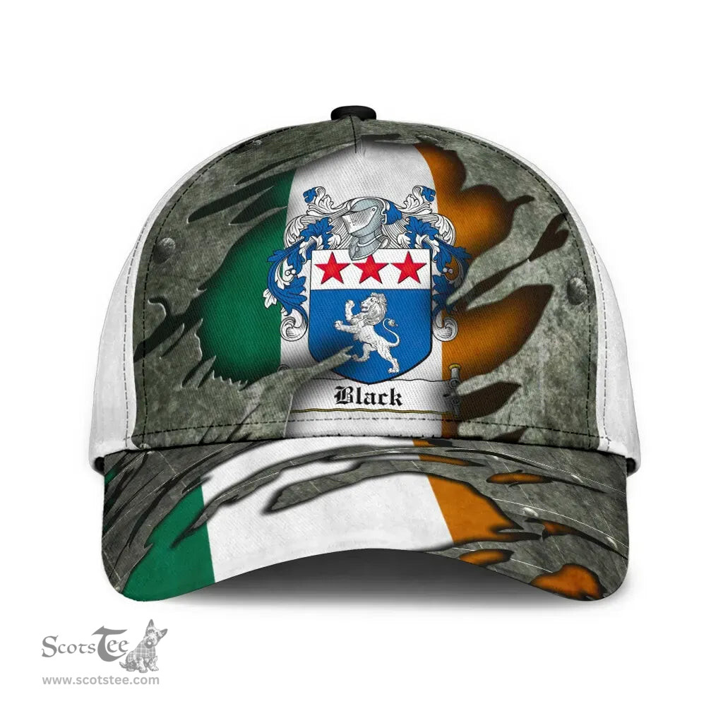 Irish Black Coat Of Arms Family Crest Ireland Cap Irish In Me Cap