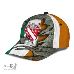 Irish Brett Coat Of Arms Family Crest Ireland Cap Irish In Me Cap