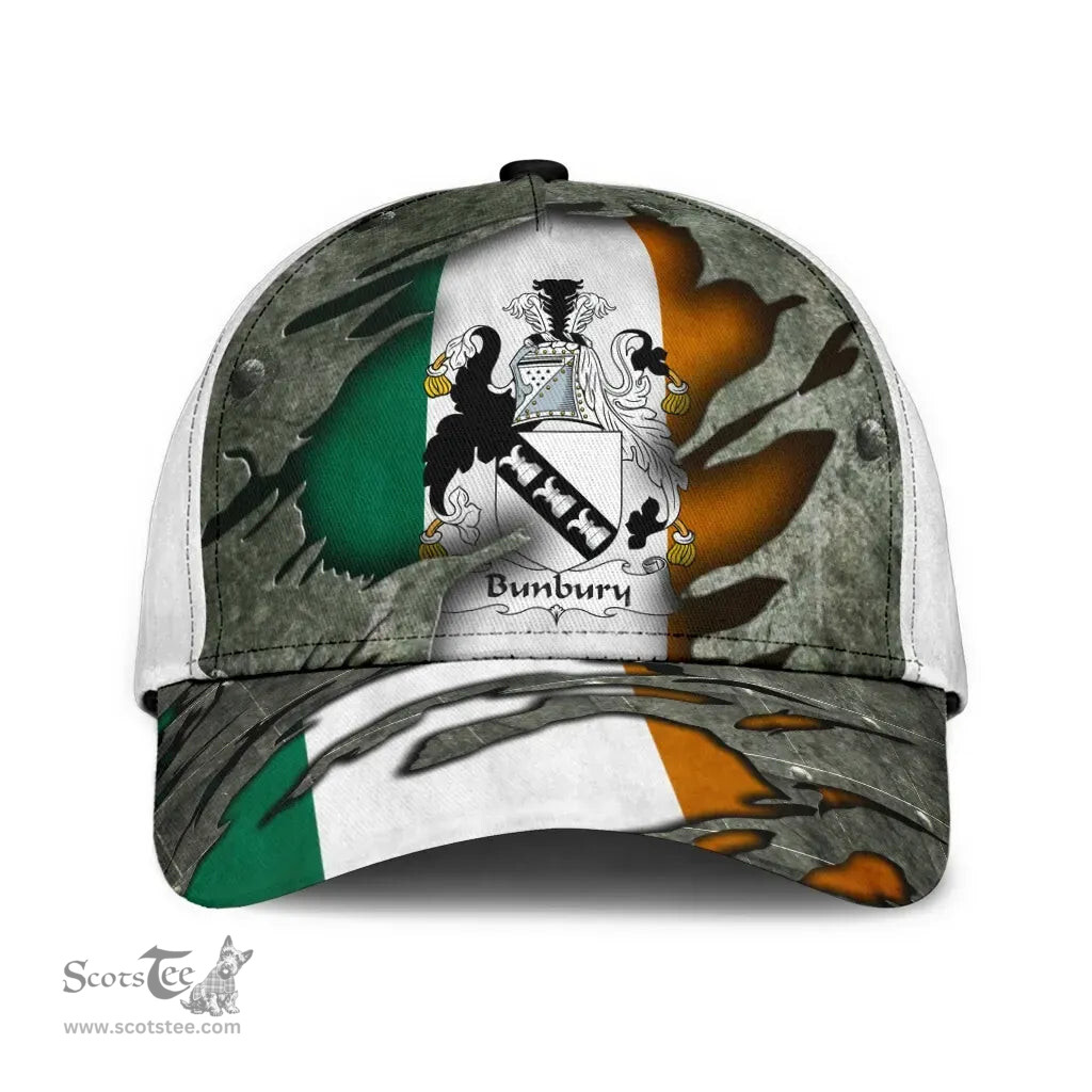 Irish Bunbury Coat Of Arms Family Crest Ireland Cap Irish In Me Cap