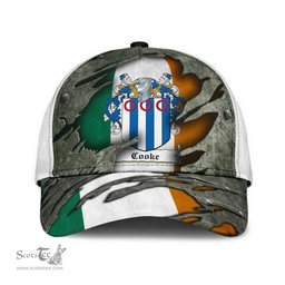 Irish Cooke Coat Of Arms Family Crest Ireland Cap Irish In Me Cap
