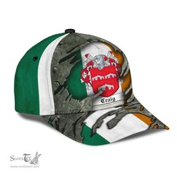 Irish Craig Coat Of Arms Family Crest Ireland Cap Irish In Me Cap