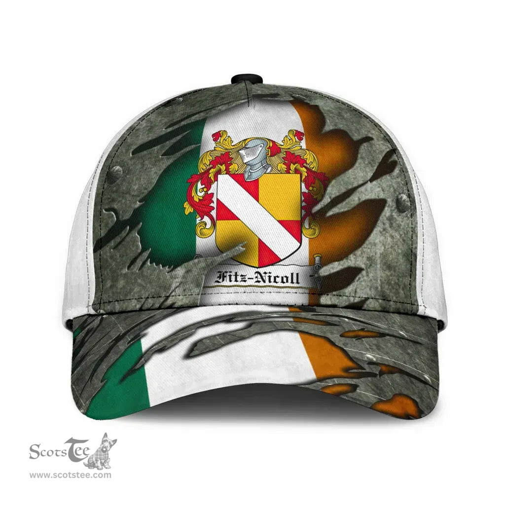 Irish Fitznicoll Coat Of Arms Family Crest Ireland Cap Irish In Me Cap