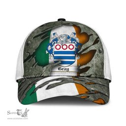 Irish Gray Coat Of Arms Family Crest Ireland Cap Irish In Me Cap